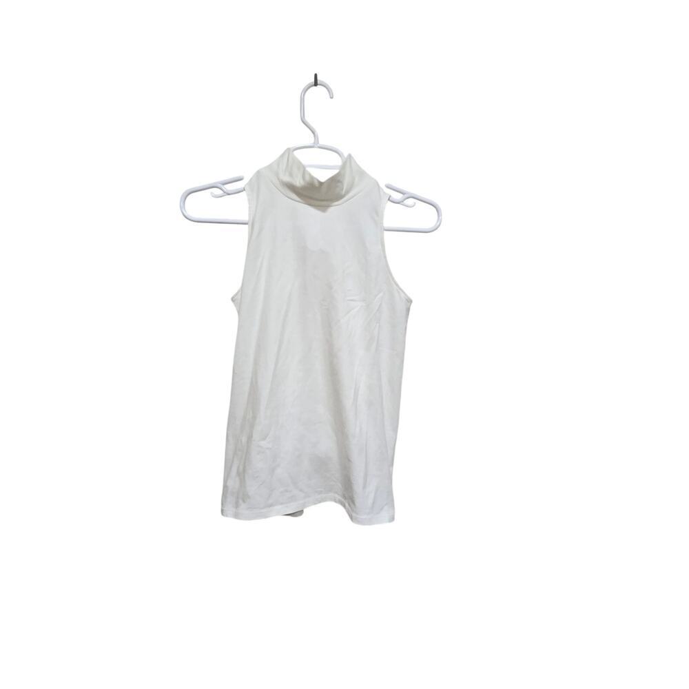 Everlane Supima Cotton Turtleneck Tank Xxs White